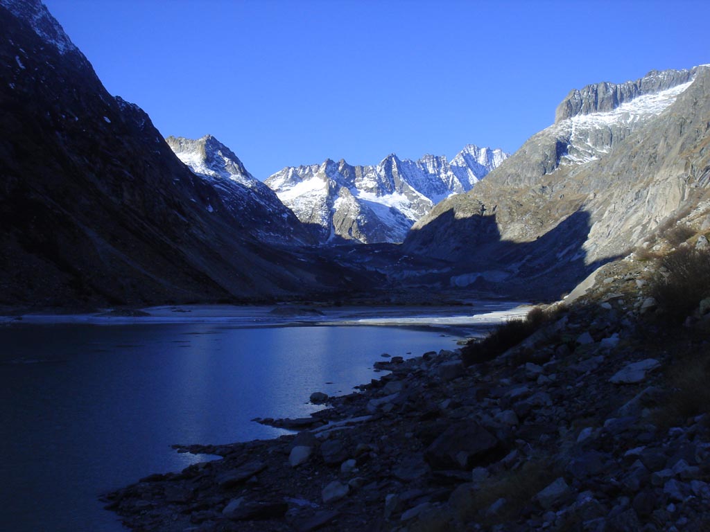 Durch berstauung bedrohtes Gletschervorfeld Lauteraar